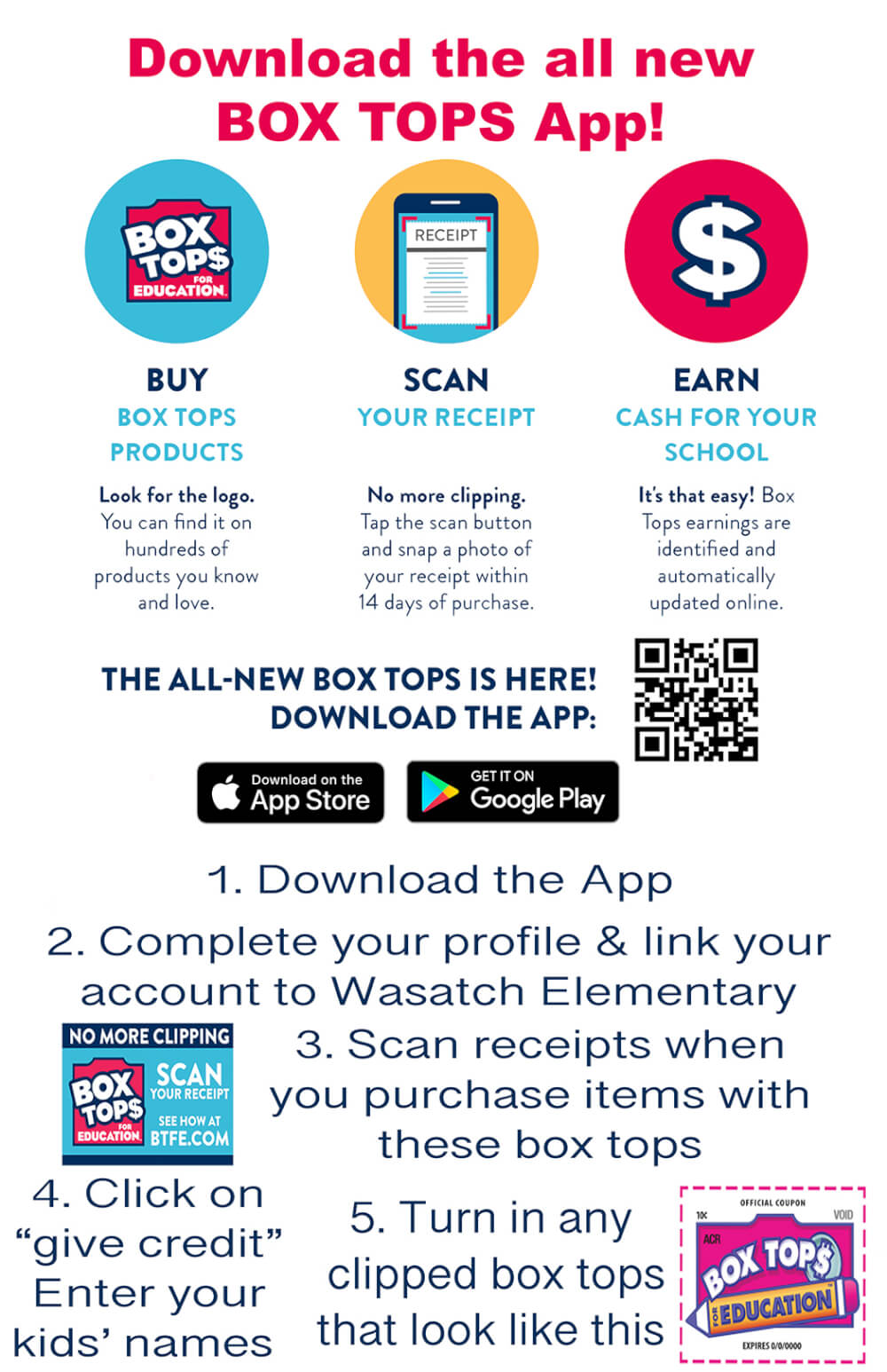 Earn Money For Our School Using The Boxtop App Wasatch Elementary School