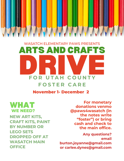 Decorative Flyer for Arts and Crafts Drive