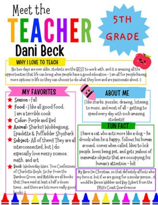 Decorative Meet the Teacher Flyer